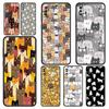 Phone Case For Samsung Galaxy A52 A14 A50 A70 A10S A30 A40 A20S A20E A02S A12 A22 A72 A32 5G A04s Cartoon Cats Background Cover