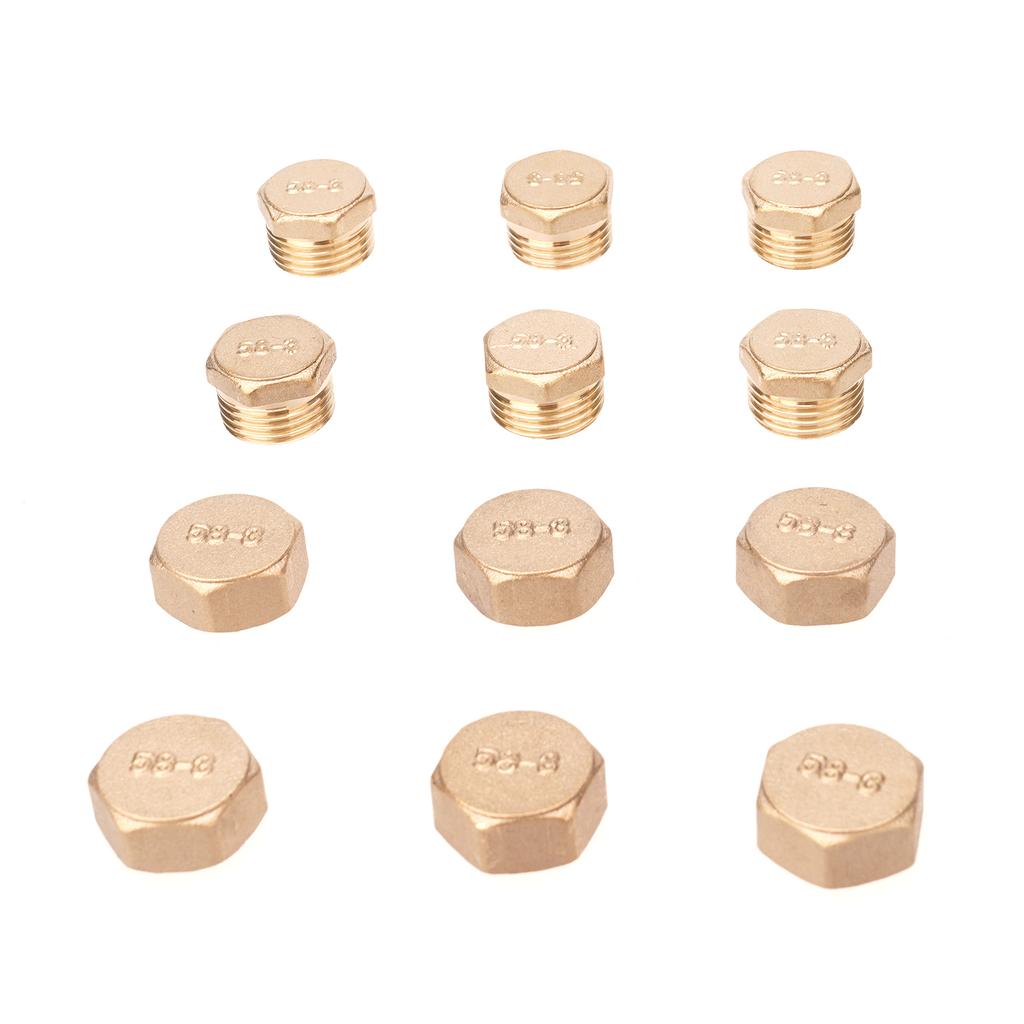 Upgraded Threaded Pipe Stoppers Blanking Plug Threaded Pipe Closures Sealing Solution 12pcs/set for Water Connections
