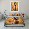 Floral, fan, elegant portrait. Bedding sets Duvet cover sets Duvet covers Pillowcases(1 * Duvet Cover 2 * Pillowcases without duvet insert)