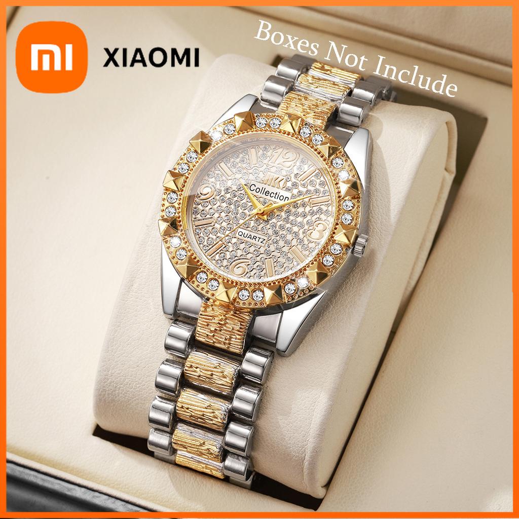 Xiaomi Luxury Diamond Women Watches Fashion Arabic Dial Ladies Quartz Wristwatch Reloj Mujer Girls Clock Gift (Without Box)