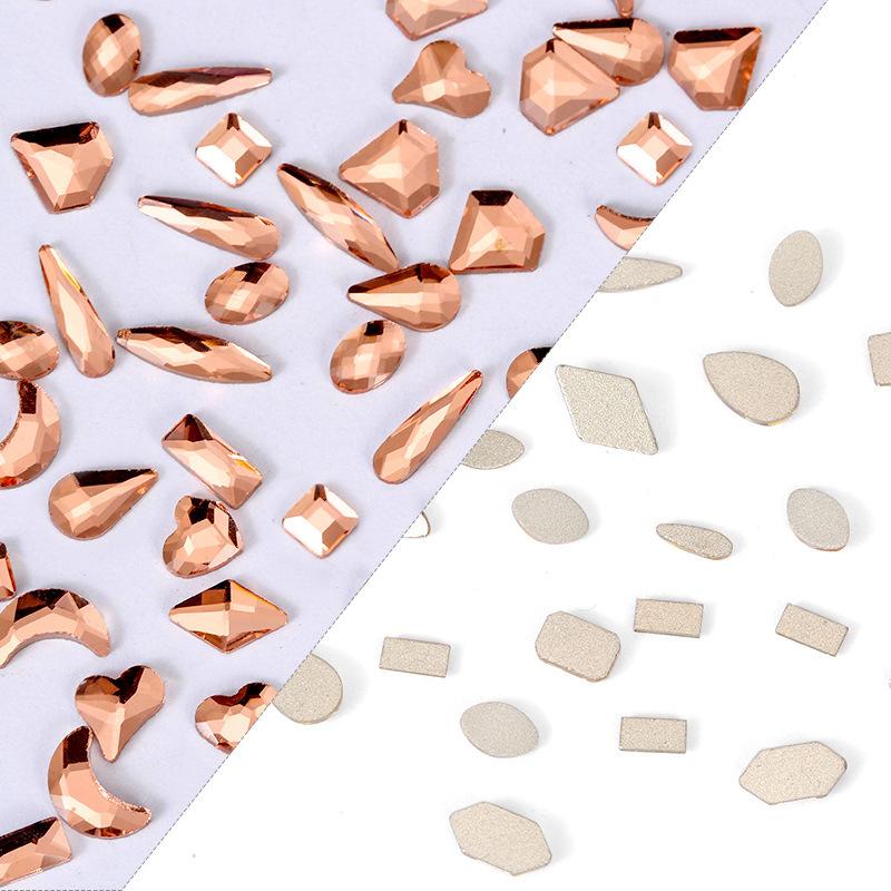 Water Red Nail Art Diamond Mixed Flat Bottom Special-Shaped Diamond Glass Crystal Diy Glass Nail Art Jewelry