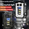 Portable Mini New Keychain Light LED High Bright Flashlight Dual Light Source Strong Light Cap Clip Light Outdoor Multi-function