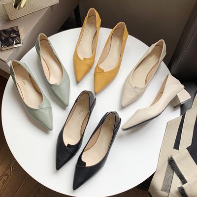 2024 Женские мокасины на низком каблуке, модная корейская версия, повседневная рабочая обувь с острым носком, женские мокасины, туфли-лодочки, Zapatillas Mujer