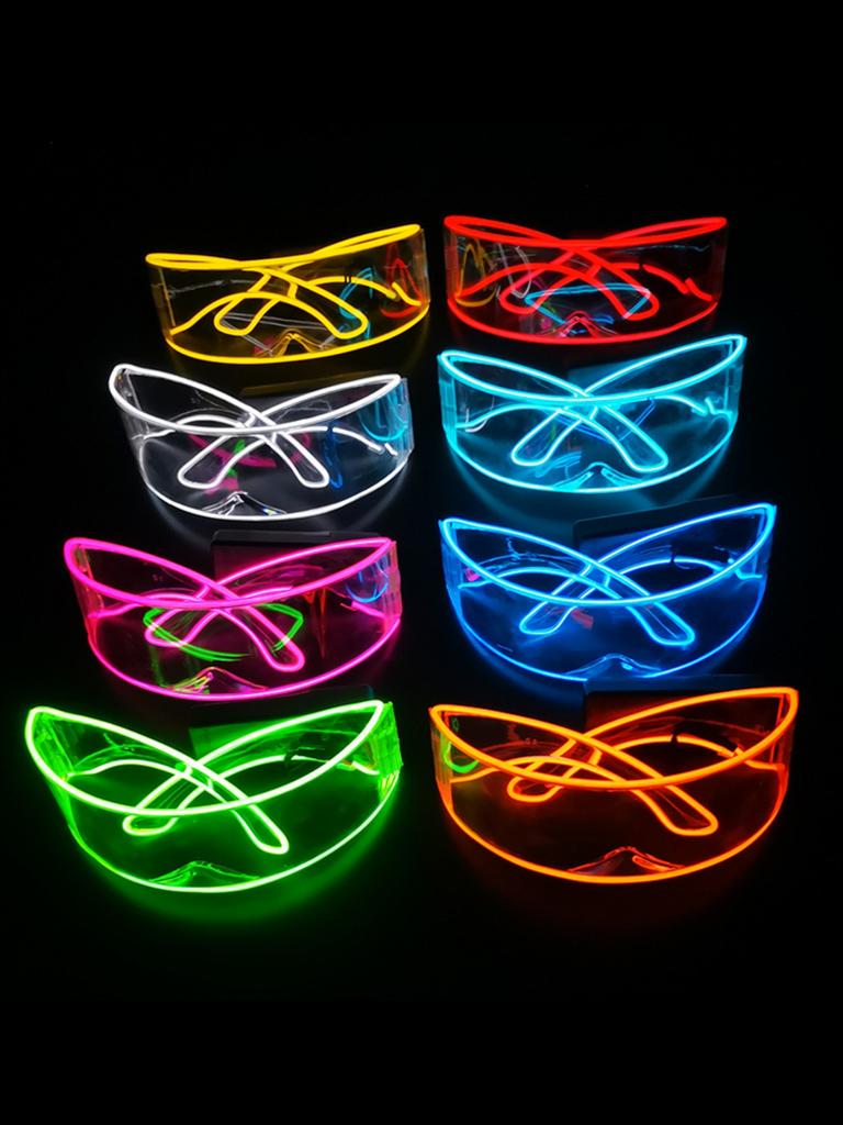 Крутые светящиеся очки LED для диско-танцев, KTV, бара, электрические, атмосфера, без батареек.
