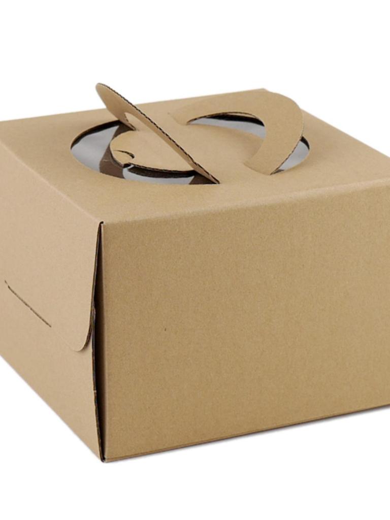 Tall Kraft Paper Cheesecake Box with Window - Available In 4/6/8/10 Inch for Mille-feuille and Baking Takeaway.