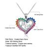 Umcho Серебро 925 пробы, красочные мамины сердца Nceklace, подвески из настоящего стерлингового серебра, ожерелья для женщин, подарок на день матери с цепочкой