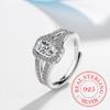 Promise 925 Sterling Silver Classic Wedding Ring Aaa +Cubic Crystal Rings For Women Wedding Jewelry Charms Princess Bijoux