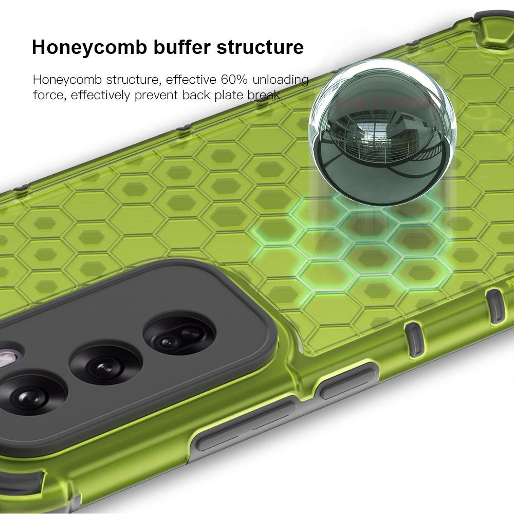 KEYSION Противоударный бронированный чехол для OPPO Reno 12 Pro 5G Мягкий силиконовый + прозрачный сотовый чехол для телефона OPPO Reno12 5G