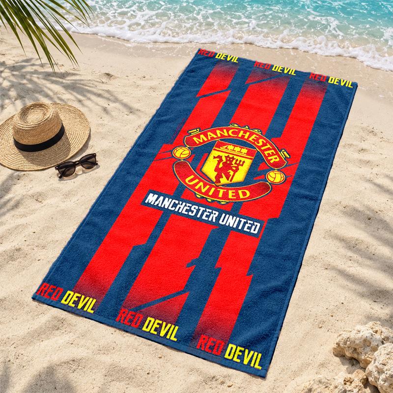 FC Manchester Microfiber Beach Towel Quick Dry Sand Free Lightweight Beach Towels for Travel Swimming Camping