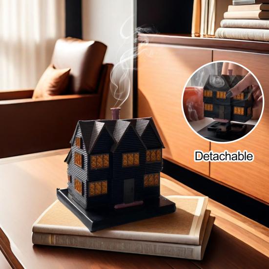 Черный дом курильница смола ведьма дом благовония конус палочка держатель Хэллоуин вечеринка настольное украшение орнамент