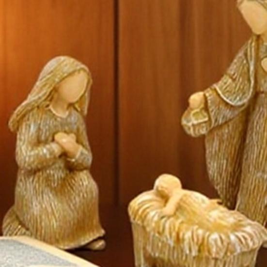 Набор фигурок Рождества Христова для рождественского домашнего декора, 10 штук, смола, фигурки Рождества с яслями, ангел, христианская Святое Семейство, настольное украшение