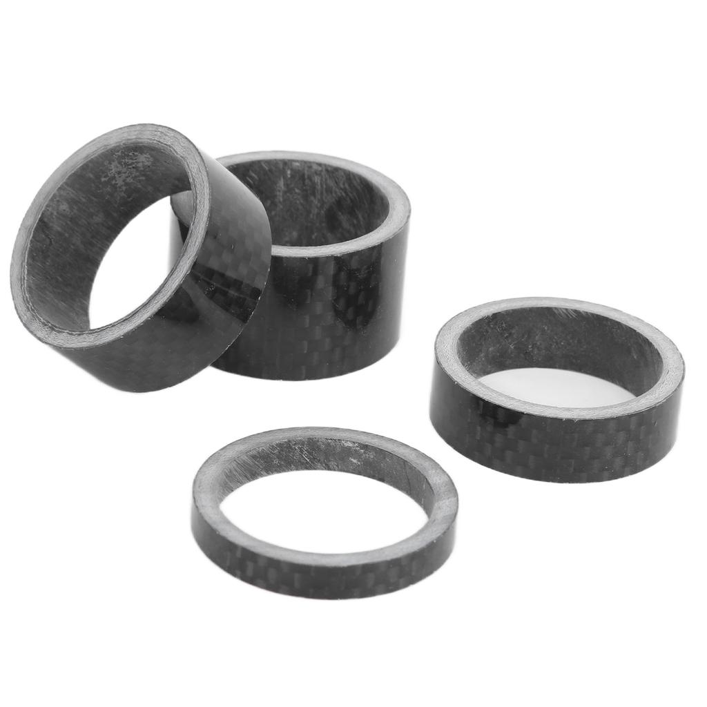 Bicycle Headset Washer Full Carbon Fiber Bike Front Fork Stem Spacer Fit for 1.1 Inch Front Fork4pcs