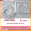 White Disposable Bouffant Cap - Non-Woven Hair Net Hat for Work or Bath, Black Thick Short Hair Coverage