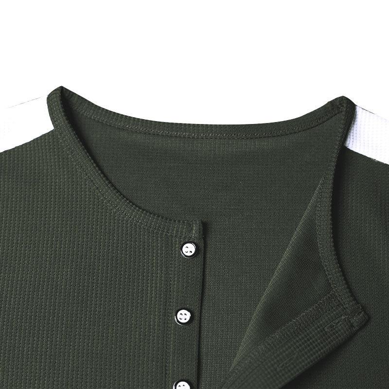 Мужская футболка большого размера с вафельным принтом, рубашка Henry, цветные футболки с коротким рукавом для мужчин (Мужской)