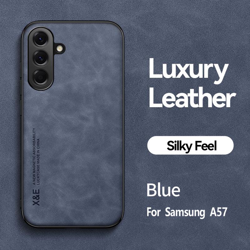 Чехол Для Samsung Galaxy A17 A27 A37 A57 5G Чехол Мягкий Силикон Автодержатель Магнитный Кожаный Чехол для Телефона Для Galaxy A07 A 17 37 57