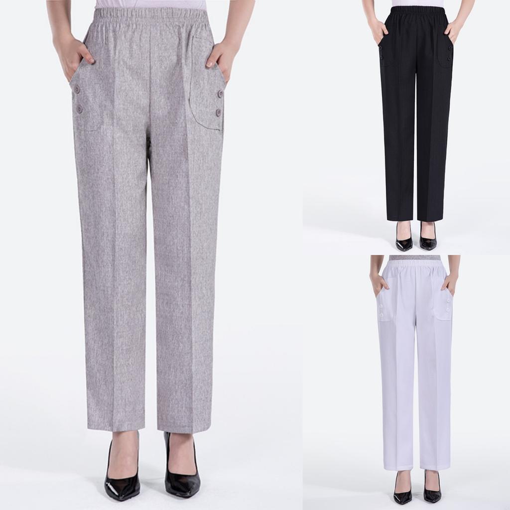 Женские весенние повседневные удобные брюки из хлопка и льна, модные белые, бежевые женские свободные и прямые брюки