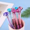 1Pc Cute Diamond Ballpoint Pen Rotation School Stationery Crystal Flowing Drill Signature Gel Pens Office Supplies
