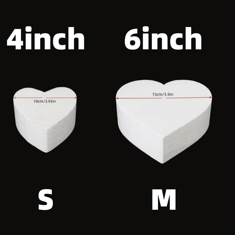 4/6/8 дюймов в форме сердца из пенополистирола, манекен для сахарного ремесла, вечеринка, сделай сам, модель для практики, форма для торта, кухонные принадлежности, украшения