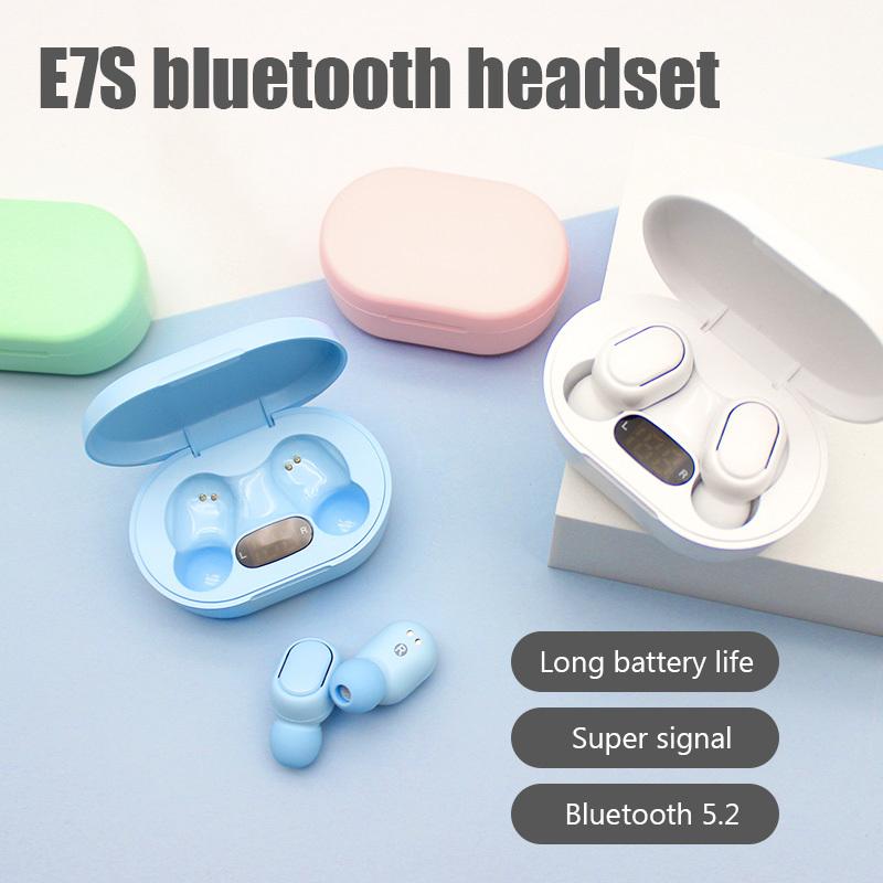E7S TWS Беспроводные Bluetooth-наушники 5.2, беспроводные наушники с шумоподавлением, наушники-вкладыши с микрофоном, беспроводная Bluetooth-гарнитура для Xiaomi