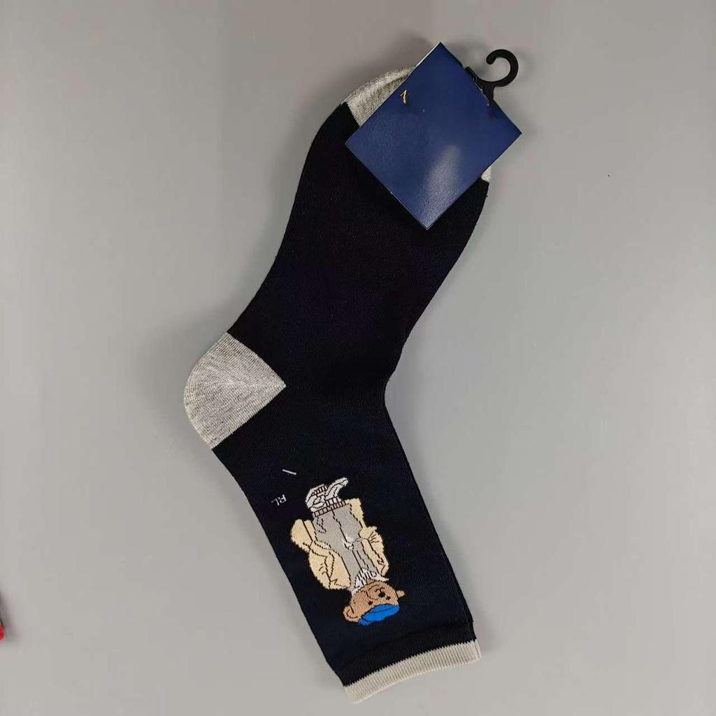 Осенне-зимние женские модные повседневные носки до середины икры с узором медведя