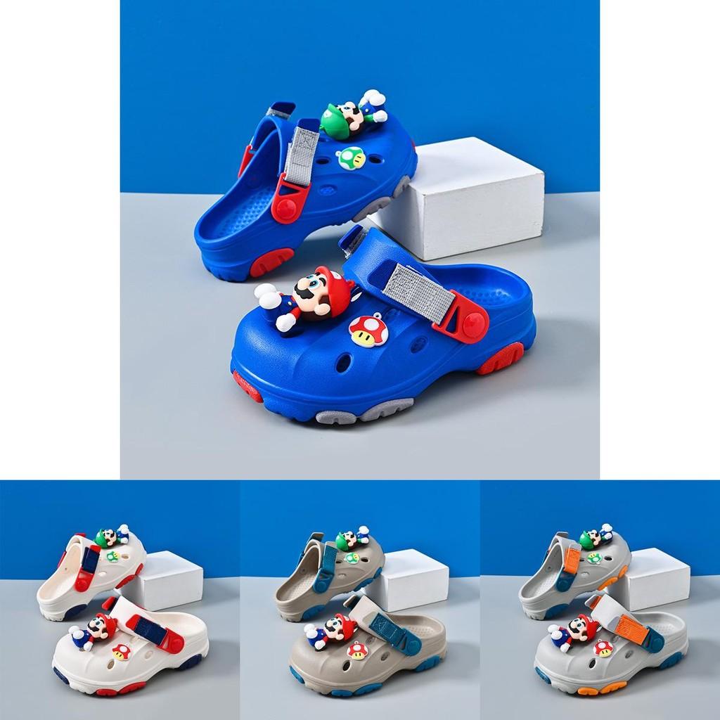 Детские шлепанцы с рисунком Марио Мягкие удобные ЭВА пляжная обувь для мальчиков