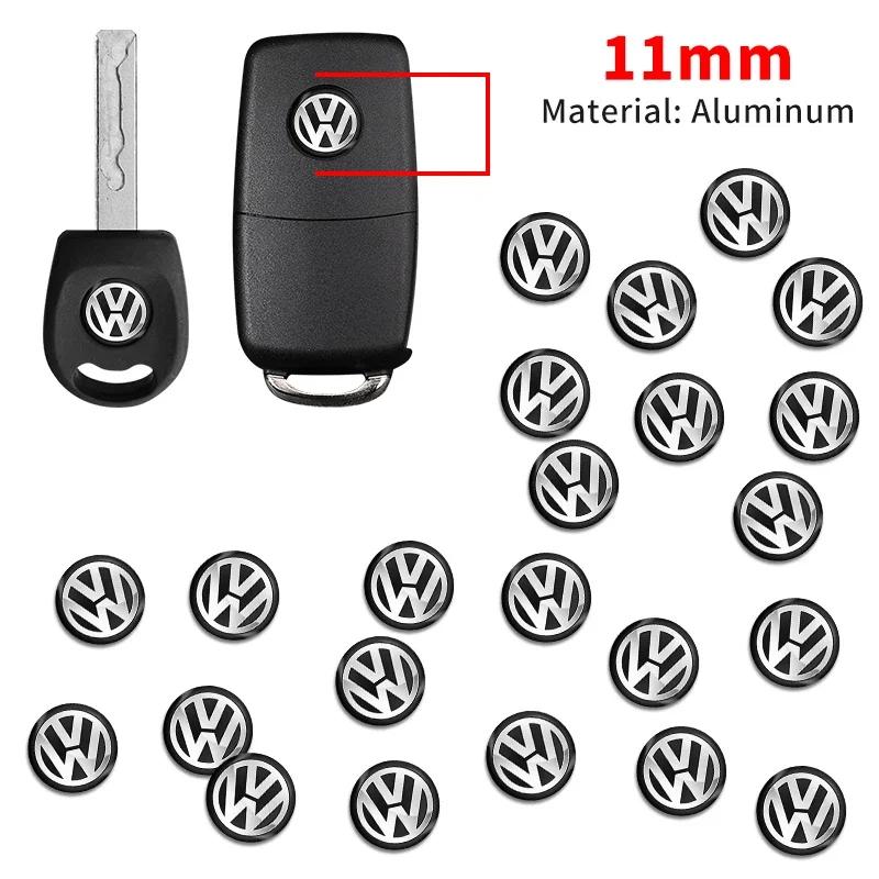 142W11mm Metal Car Key Badge Emblem Replacement Stickers For Volkswagen VW Polo Passat B5 B6 B7 T4 T5 Golf 4 5 6 Tiguan Jetta Golf