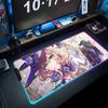 Lisa genshin Коврик для мыши RGB Игровой коврик для мыши Большой светодиодный коврик Настольный коврик для ПК Светящийся коврик для мыши Большие коврики для клавиатуры Настольный ковер с подсветкой