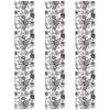 [A2886] — Гигантский рулон наклеек «Цветочный декор», черно-белый — 250x45 см