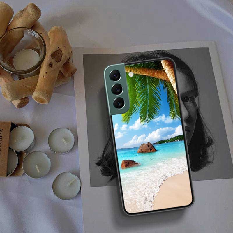 Морские Тропические Пальмы Пляж Чехол для Телефона Для Samsung A16 A26 A36 A56 Galaxy A02S A12 A52S A13 A23 A33 A53 A54 A34 A24 A14 A22 A3