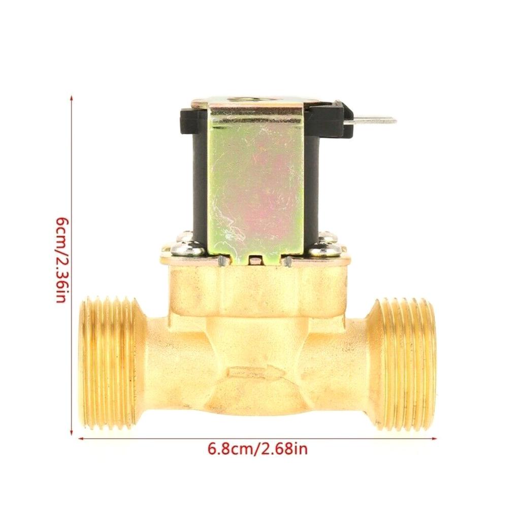 Латунный нормально закрытый впускной клапан для воды, 6 точек, DC12V 220V, солнечный водонагреватель, реле потока, электромагнитный клапан