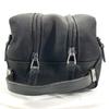 GUCCI 02888 Logo W Zip Zip Bag Pouch Clutch Bag with Handle Leather/Canvas Black