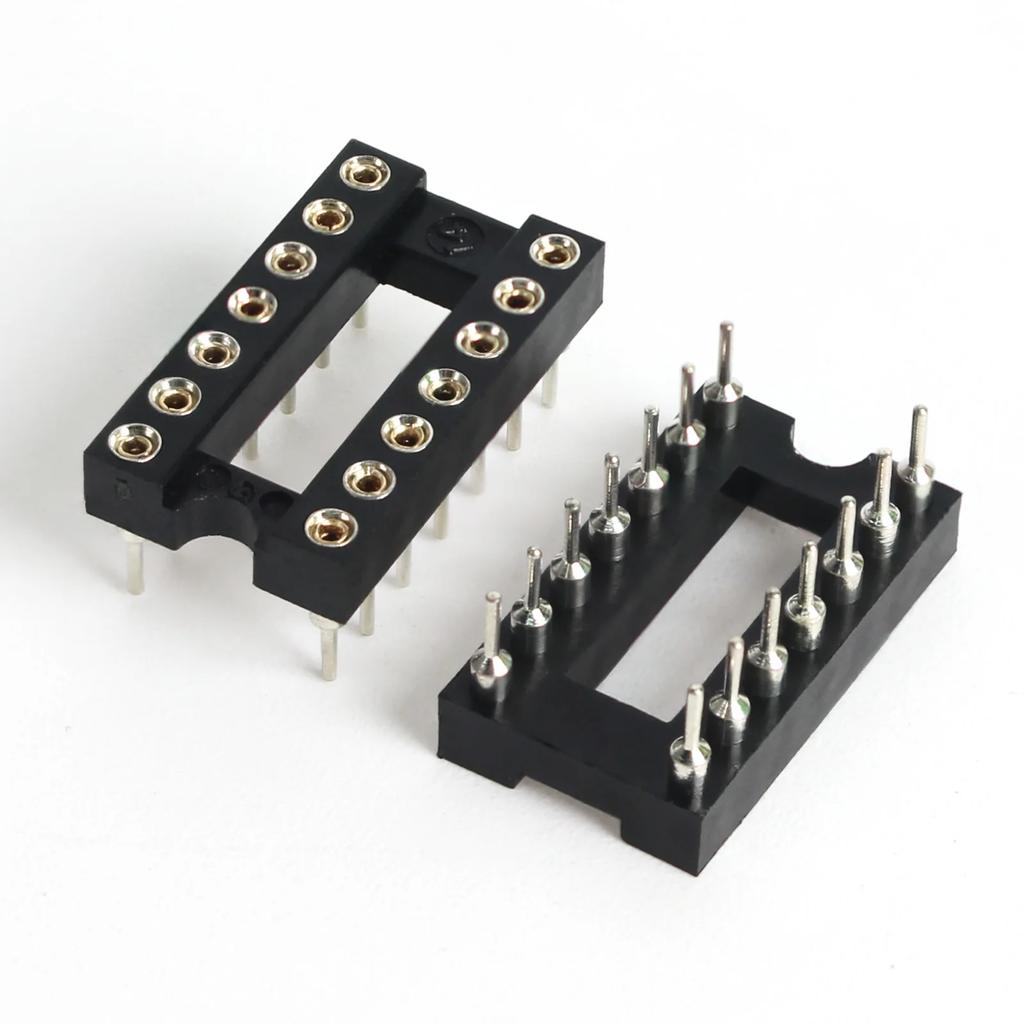 10PCS Round IC Socket 6Pin 8Pin 14Pin 16Pin 18Pin 20Pin 24Pin 28Pin DIP Socket Chips Base DIP IC Sockets Adaptor