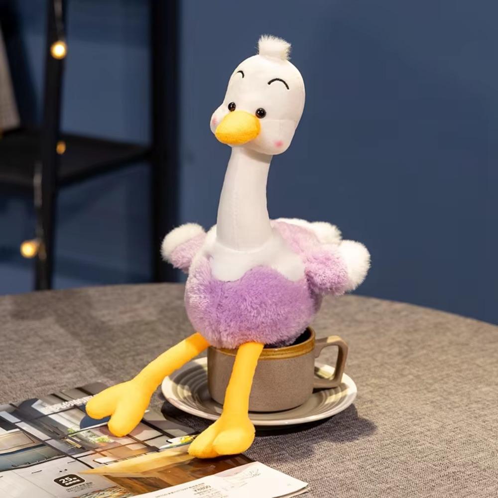 Soft Stuffed Long-Legged Ostrich Plush Toy Cartoon Ostrich Plush Doll Children Gift