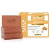 Мыло Multani Naturals с койевой кислотой, куркумой и сандалом для ванны, 125 г, упаковка из 3 шт., питательное, для ежедневного использования, для всех типов кожи