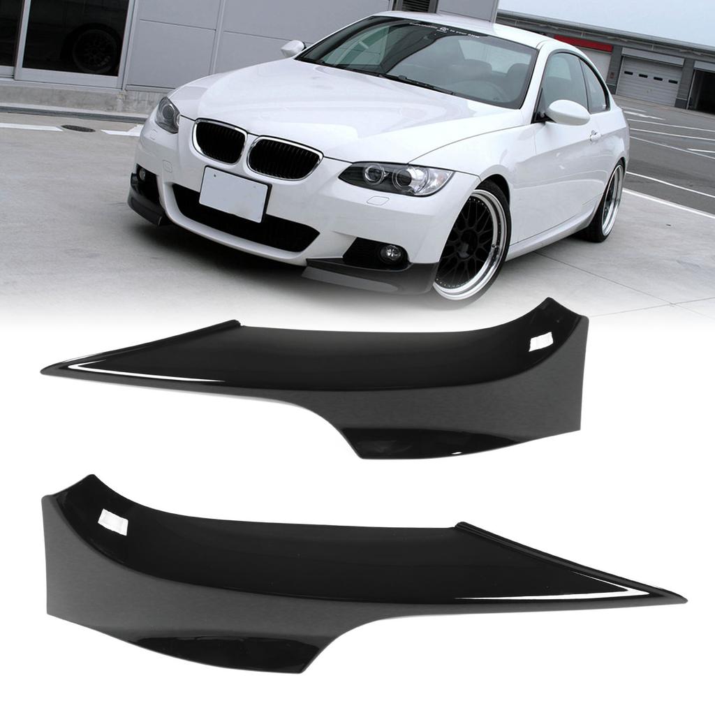 Front Bumper Lips Corner Spoilers Splitters Lower Bumper or Trim for 3 Series E92 M Sport 2006‑2010