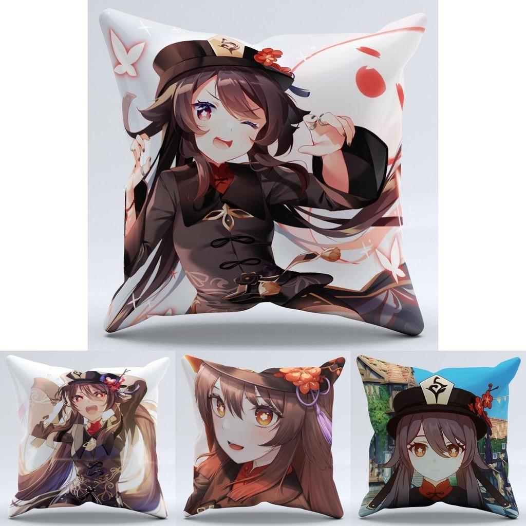 Genshin Impact Hu Tao Pillow Case Vibrant Colors Ideal For Cozy Home Decor