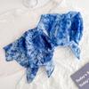 Handmade tie-dye small square scarf women's silk scarf cotton and linen Korean version foreign style versatile scarf headband fashion scarf spring