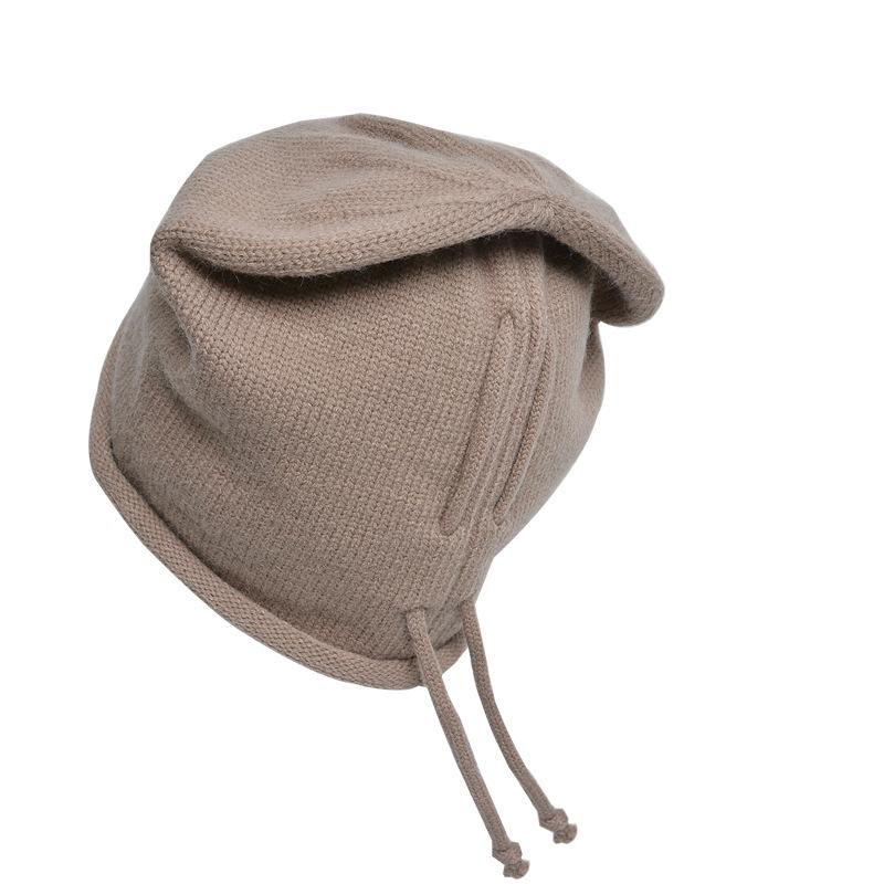 2023 женская осенняя вязаная шапка для бассейна, шерстяная шапка для девочек, тонкие шапки, японская вязаная шапка с ворсом, купольная шапка для девочек, пуловер, кепка для мальчиков
