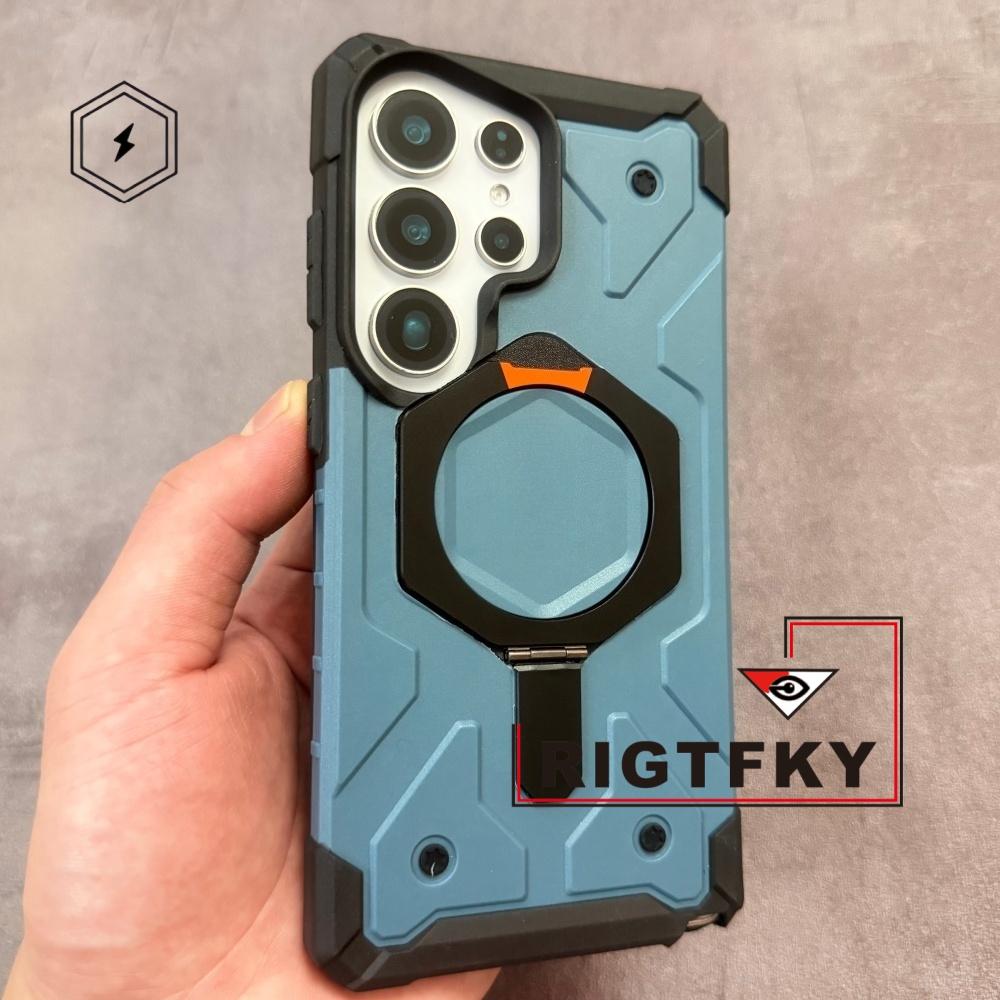 NEW Military Heavy Duty Shock Armor Phone Case for Samsung S26 Plus S25 S24 S23 Ultra Magnetic Holder Kickstand Protective Cover