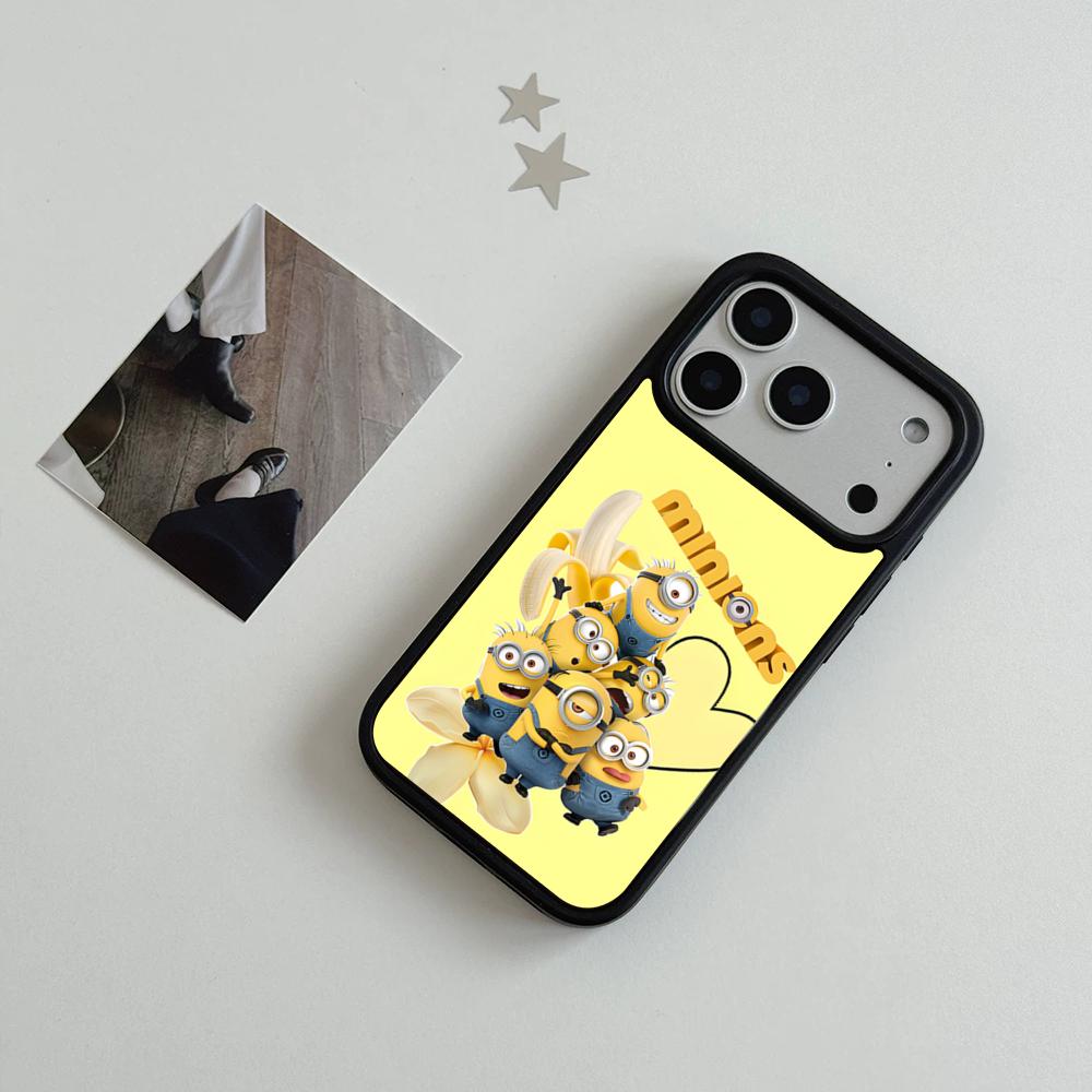 Чехол для телефона M-Minions для iPhone 17 Air 16 15 14 Plus 13 12 11 Pro Max Двухцветный Жесткий ПК Модный Защитный Чехол