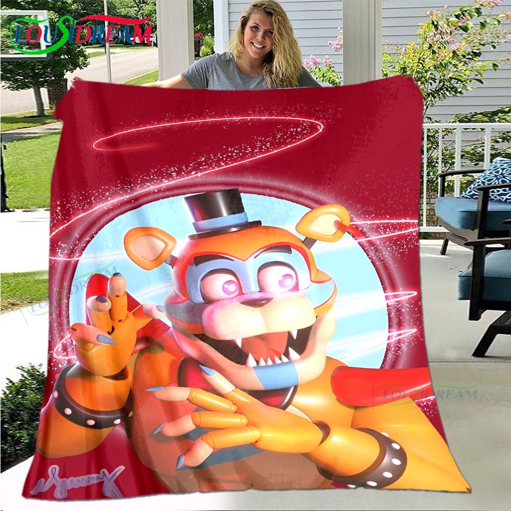 Горячие Персонажи Ужасов Узор Фланелевый Тонкий Плед Портативный Домашний Дорожный Офисный Плед для Игр во Время Обеденного Перерыва Подарок на День Рождения