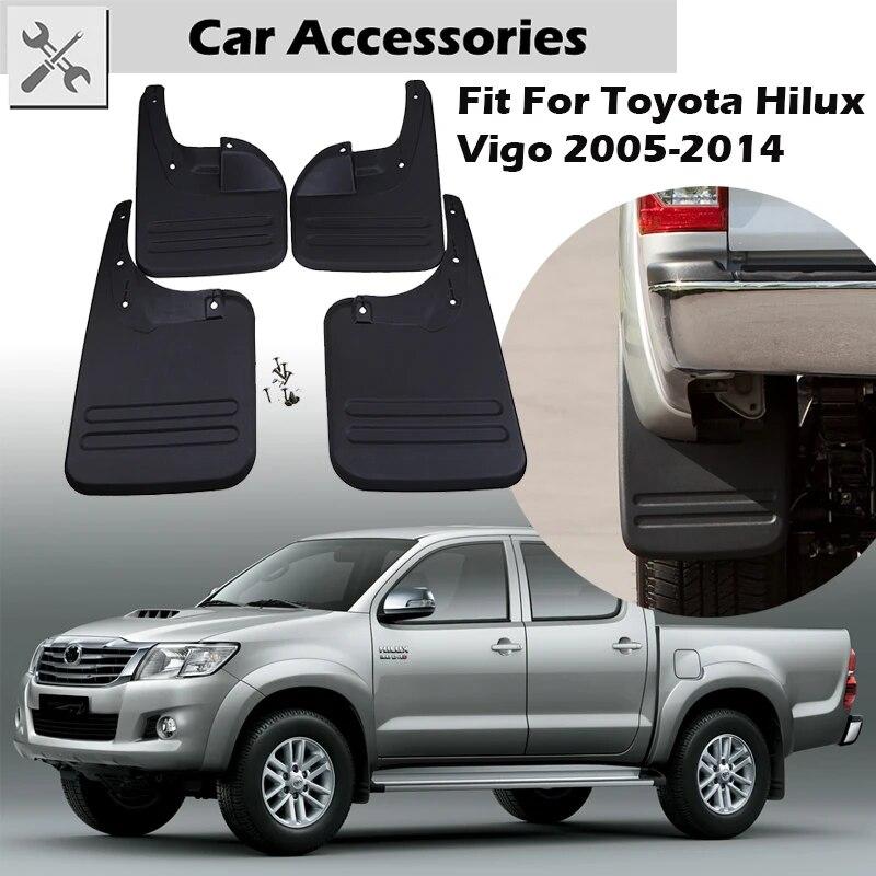 Рифмированные автомобильные брызговики, брызговики, комплект крыльев 2WD, автомобильные аксессуары, замена, подходит для Toyota Vigo 2005-2014