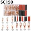 Copper Tube Terminals Set: 80-SC Series, 160-Piece Peep Hole SC6-25 Boxed
