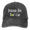 Бейсболка с принтом 'Pickleball Hair Dont Care' Подарки для мужчин и женщин Регулируемая кепка для пиклбола Унисекс Snapback