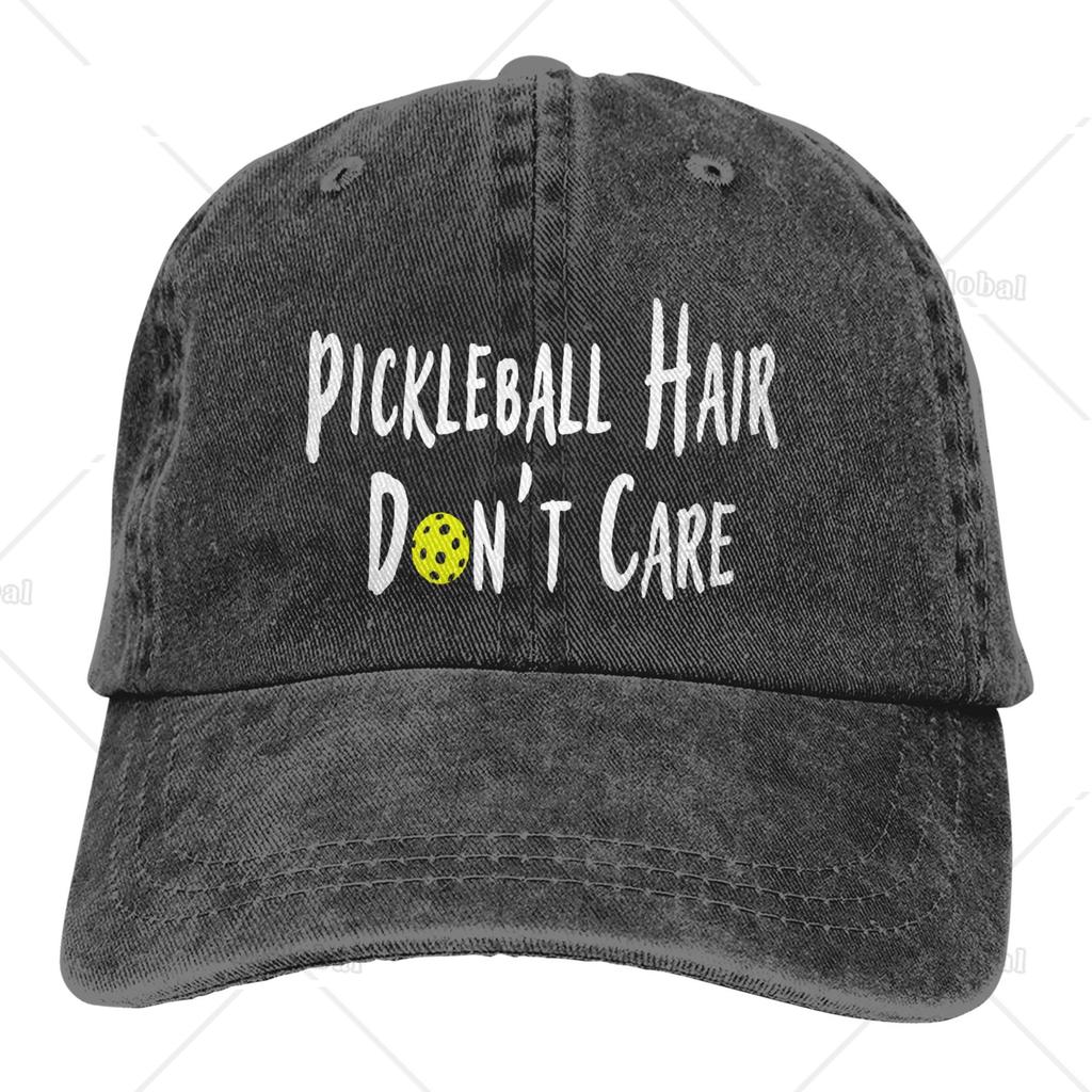 Бейсболка с принтом 'Pickleball Hair Dont Care' Подарки для мужчин и женщин Регулируемая кепка для пиклбола Унисекс Snapback