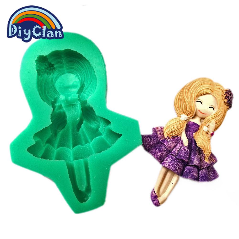 Силиконовые формы, 12 стилей, красивые формы для помадки для девочек, инструменты для украшения торта, формы для шоколада, инструменты для выпечки