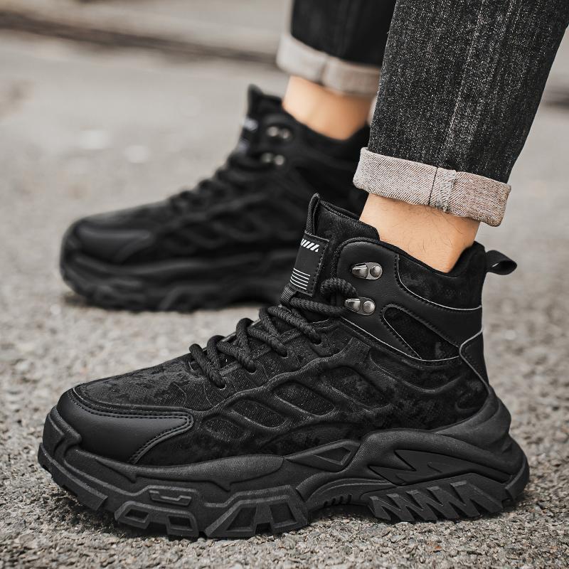 Ankle Boots Men's Casual Shoes Platform Sports Height Increasing Sports and Leisure Winter Sport Shoes for Men Loafers All-match