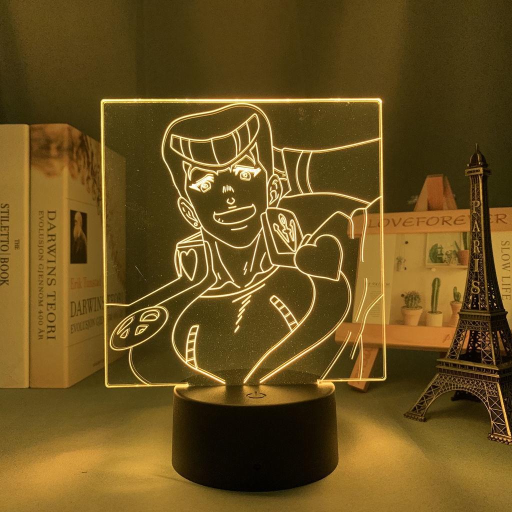 JoJo Bizarre Adventure Night Light JOJO Jolyne Figure Color Changing Lamp Cool Gift for Anime Fans