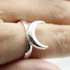 Серебряное кольцо полумесяц из сплава свадебные женские модные украшения 18,1 мм