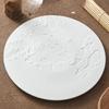Керамическая плоская тарелка с узором под камень, мелкая, для отеля, ресторана, домашнего использования, тарелка для западной еды